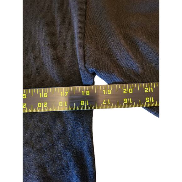 Zara Black Crewneck Short Sleeve Dress Fringe SZ Small Minimalist - Picture 6 of 9